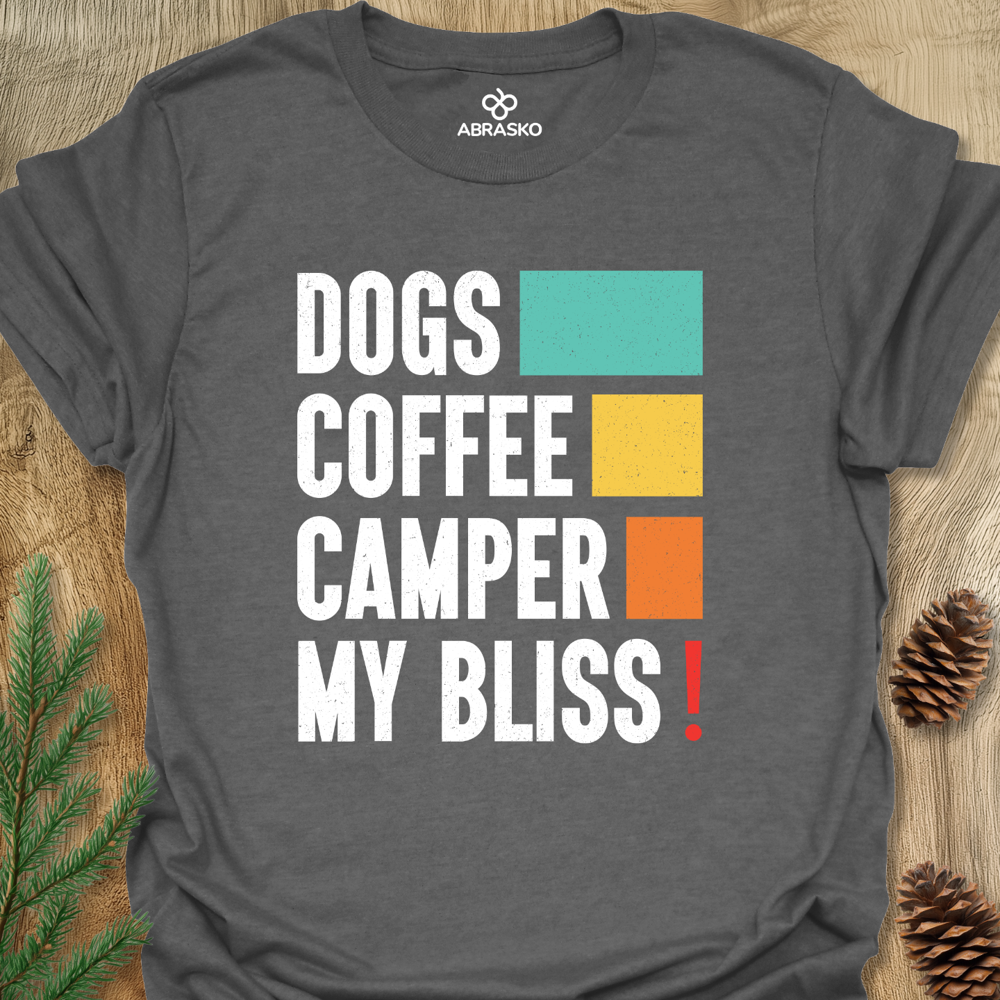 Dogs Coffee Camper Tee