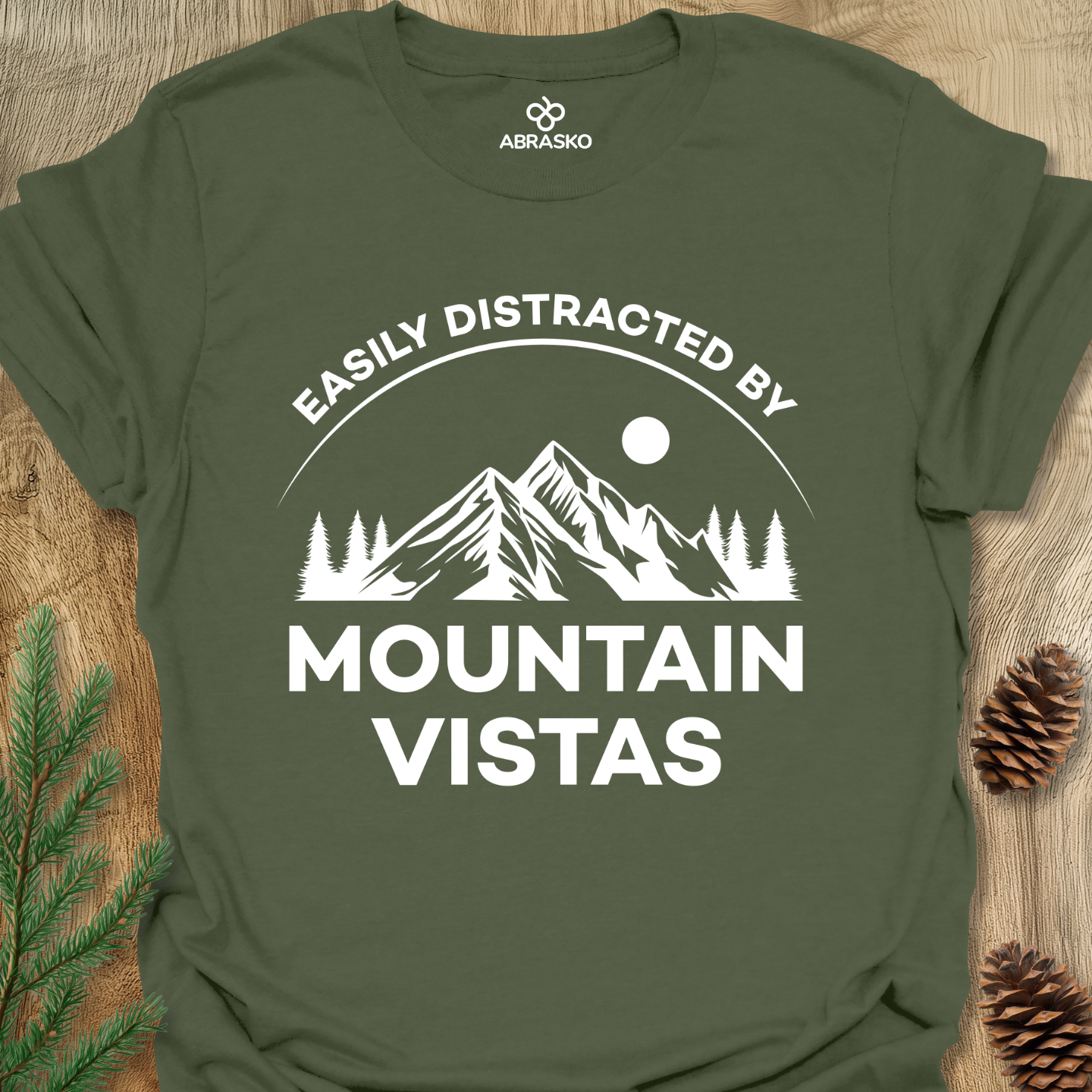 Distracted By Mountain Vistas Tee