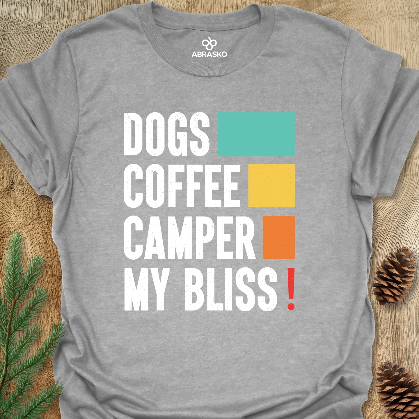 Dogs Coffee Camper Bliss Tee