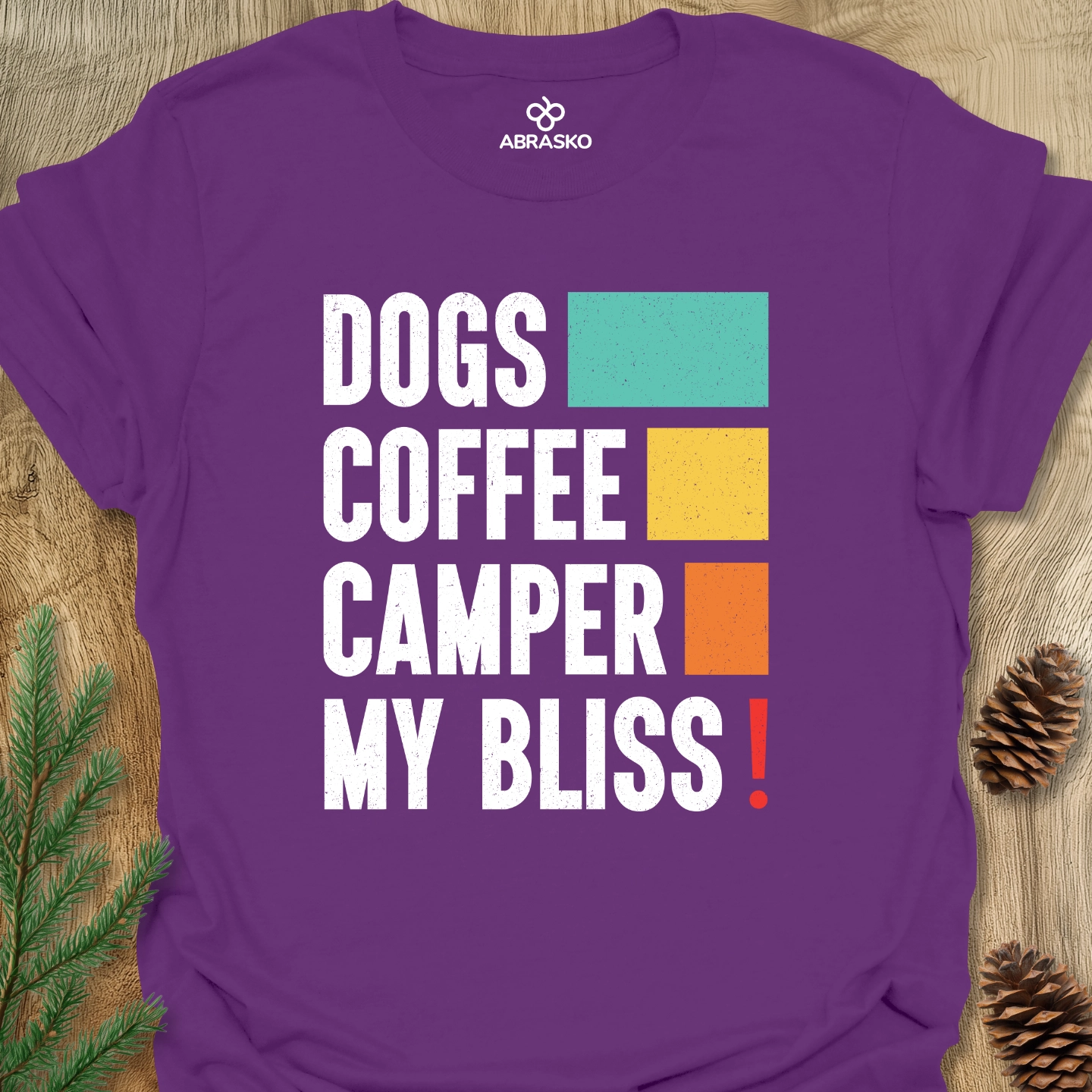 Dogs Coffee Camper Bliss Tee