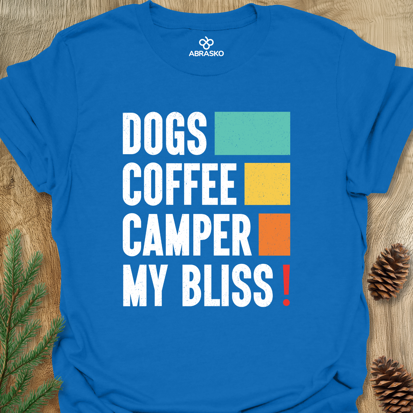 Dogs Coffee Camper Bliss Tee
