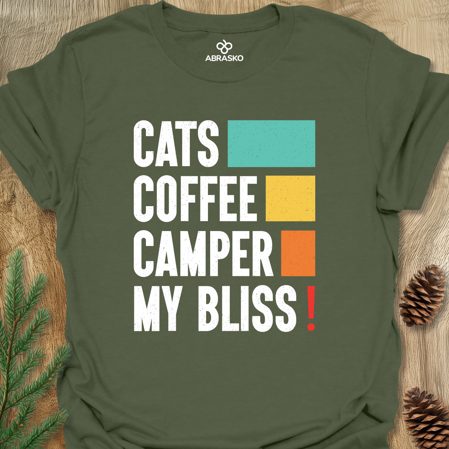 Cats Coffee Camper Bliss Tee