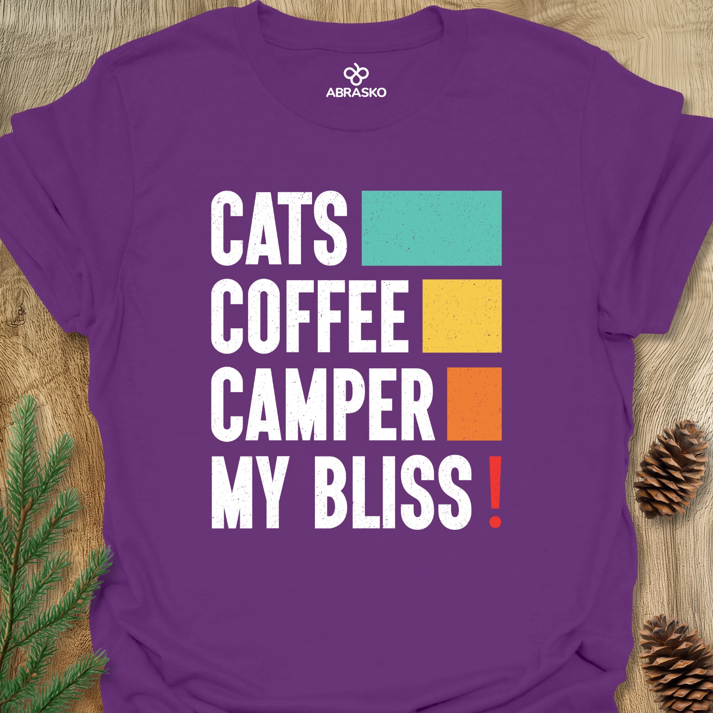 Cats Coffee Camper Bliss Tee