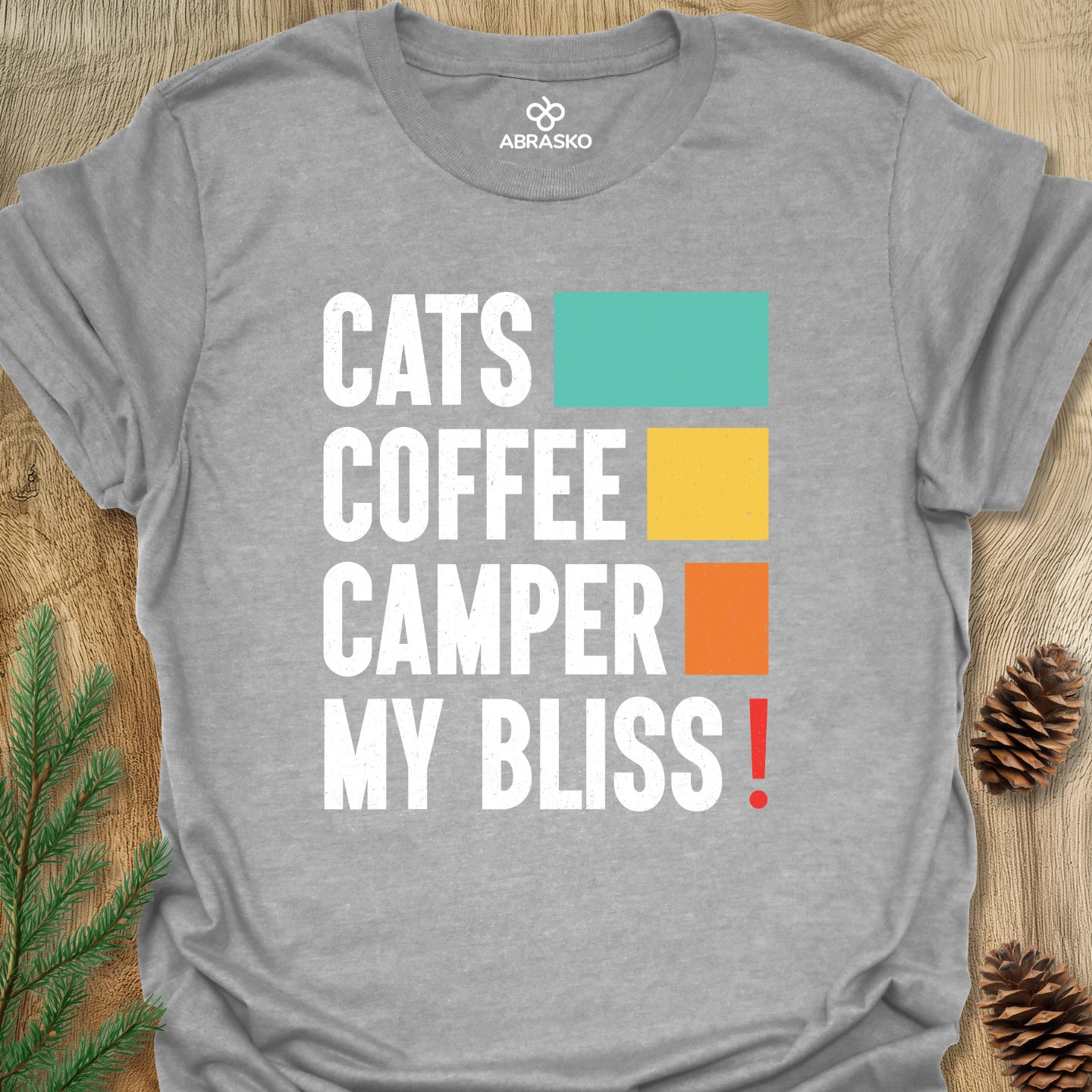Cats Coffee Camper Bliss Tee