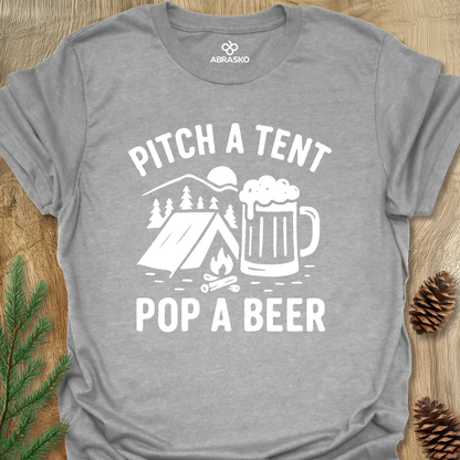 Pitch Tent Pop Beer Unisex T-shirt