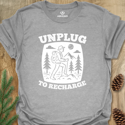 Unplug To Recharge Unisex T-shirt
