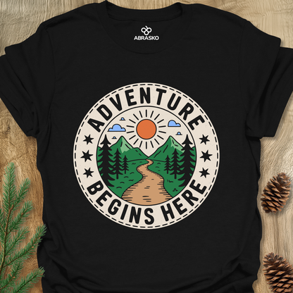 Adventure Begins Here Unisex T-shirt