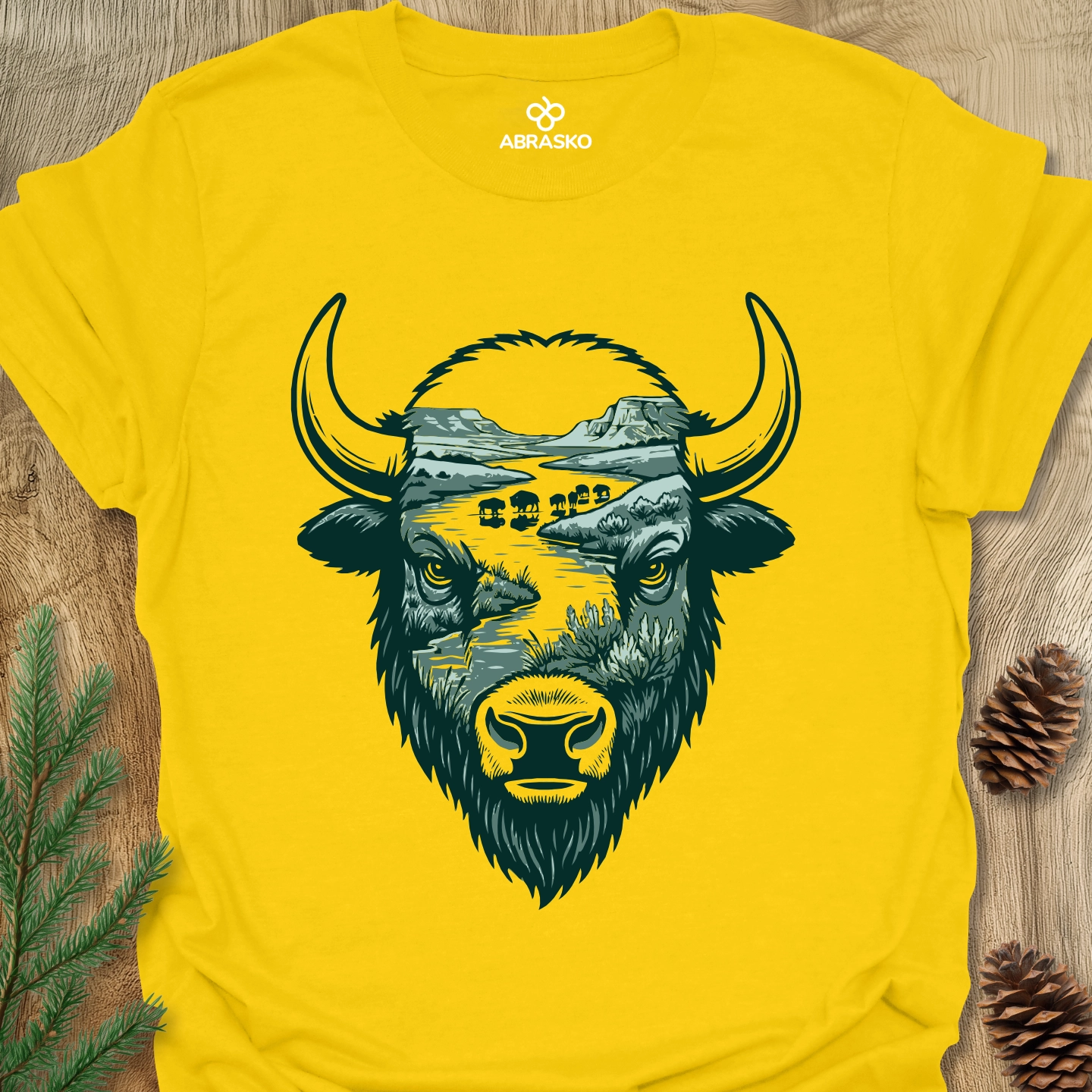 Bison Head Landscape Tee