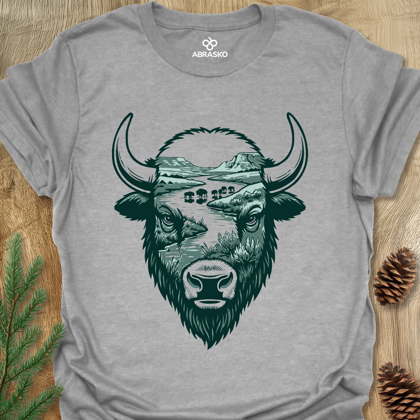 Bison Head Landscape Tee