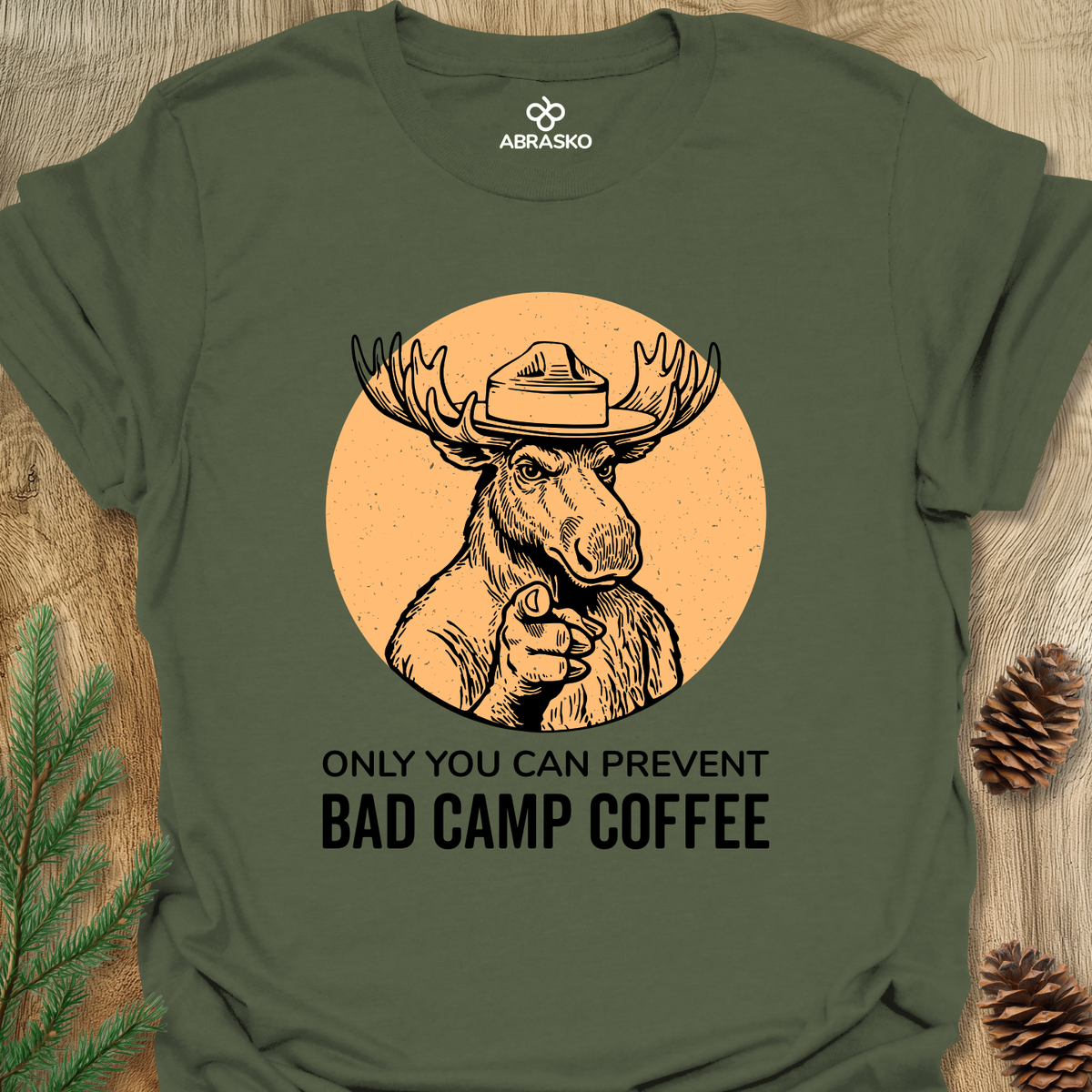 Elk Bad Camp Coffee Unisex T-shirt