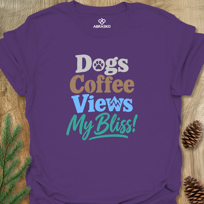 Dogs Coffee Views My Bliss Unisex T-shirt