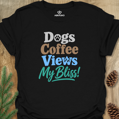 Dogs Coffee Views My Bliss Unisex T-shirt