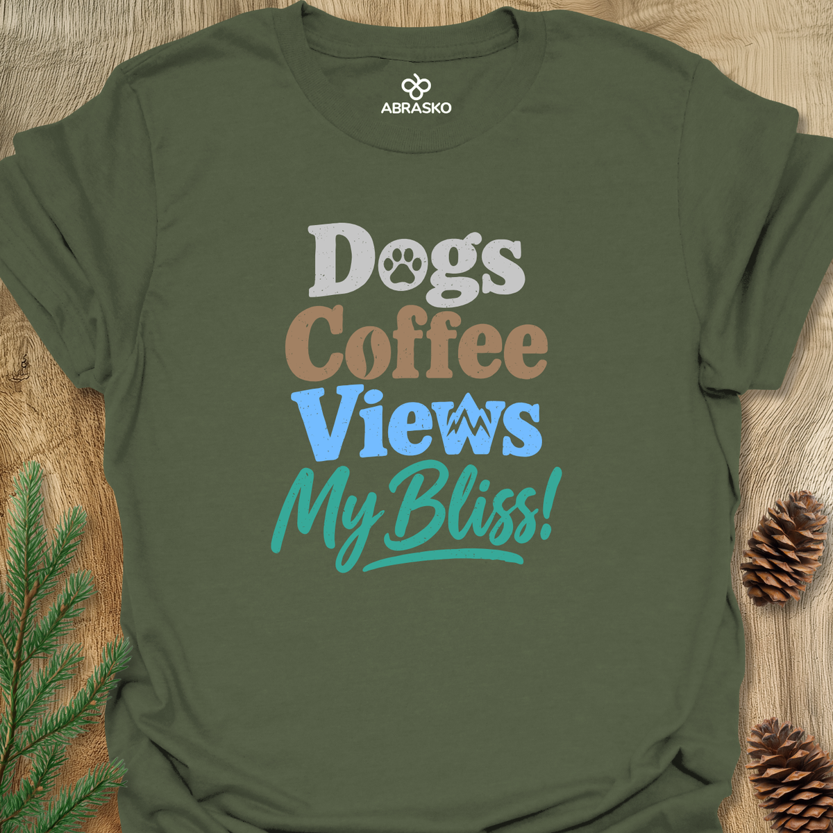 Dogs Coffee Views My Bliss Unisex T-shirt
