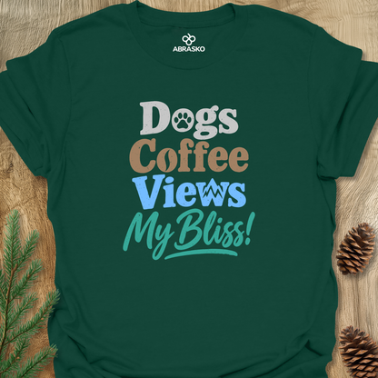 Dogs Coffee Views My Bliss Unisex T-shirt