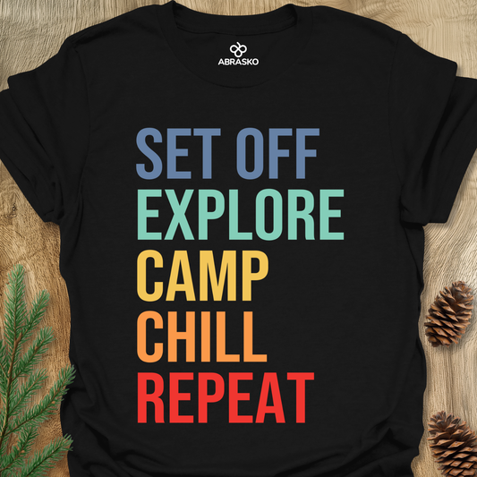 Set Off, Explore, Camp, Chill, Repeat Tee